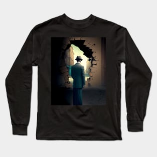 America: What Happened to the American Dream? On a Dark Background Long Sleeve T-Shirt